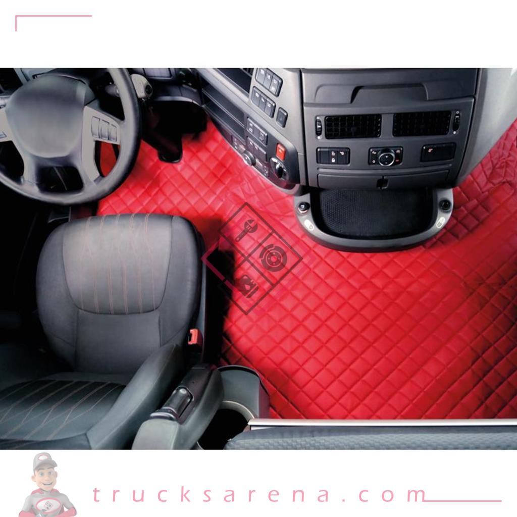2 tapis en Skeentex - Rouge - compatible pour Daf XF 106 (10/12&gt;05/21) automatic, manual, with Webasto, without Webasto