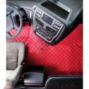 Tapis central en Skeentex - Rouge - compatible pour Iveco Stralis (08/02&gt;12/12) manual, wide cab - Iveco Stralis (07/12&gt;12/19) manual, wide cab - Iveco Stralis Hi-Way (07/12&gt;08/16) manual, wide cab