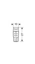 24-28V Mega-Led 3 - 3 SMD x 1 chip - (T10) - W2,1x9,5d - 20 pcs  - Emballage - Blanc - Double polarité