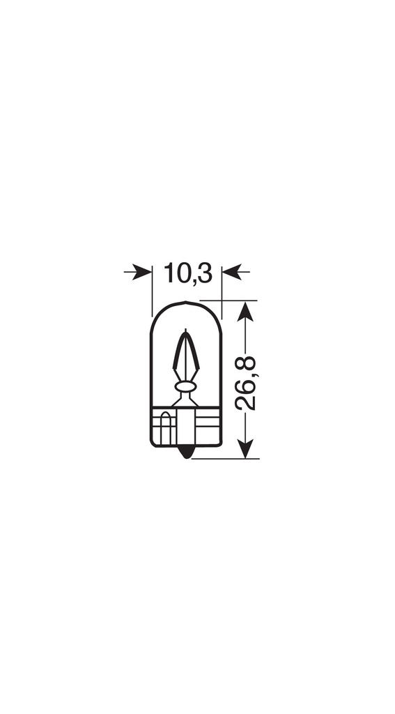24V Ampoule avec culot en verre - W5W - 5W - W2,1x9,5d - 2 pcs  - D/Blister