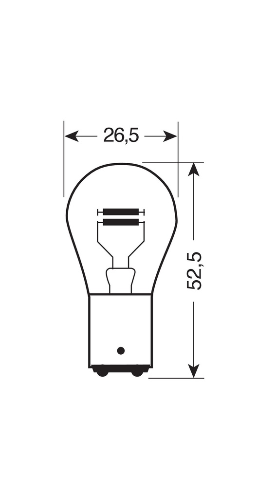 24V Ampoule 2 filaments - P21/5W - 21/5W - BAY15d - 10 pcs  - Boîte