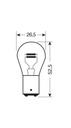 24V Ampoule 2 filaments - P21/5W - 21/5W - BAY15d - 10 pcs  - Boîte