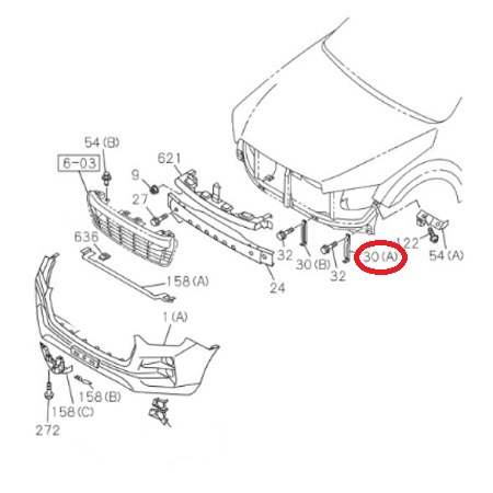 Fixation pare-chocs avant - ISUZU PARTS