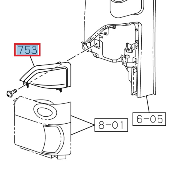 Cache avant gauche - ISUZU PARTS
