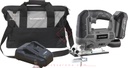 Pack scie sauteuse 20V, batterie 2Ah Li-ion, chargeur, sac de transport - SODISE