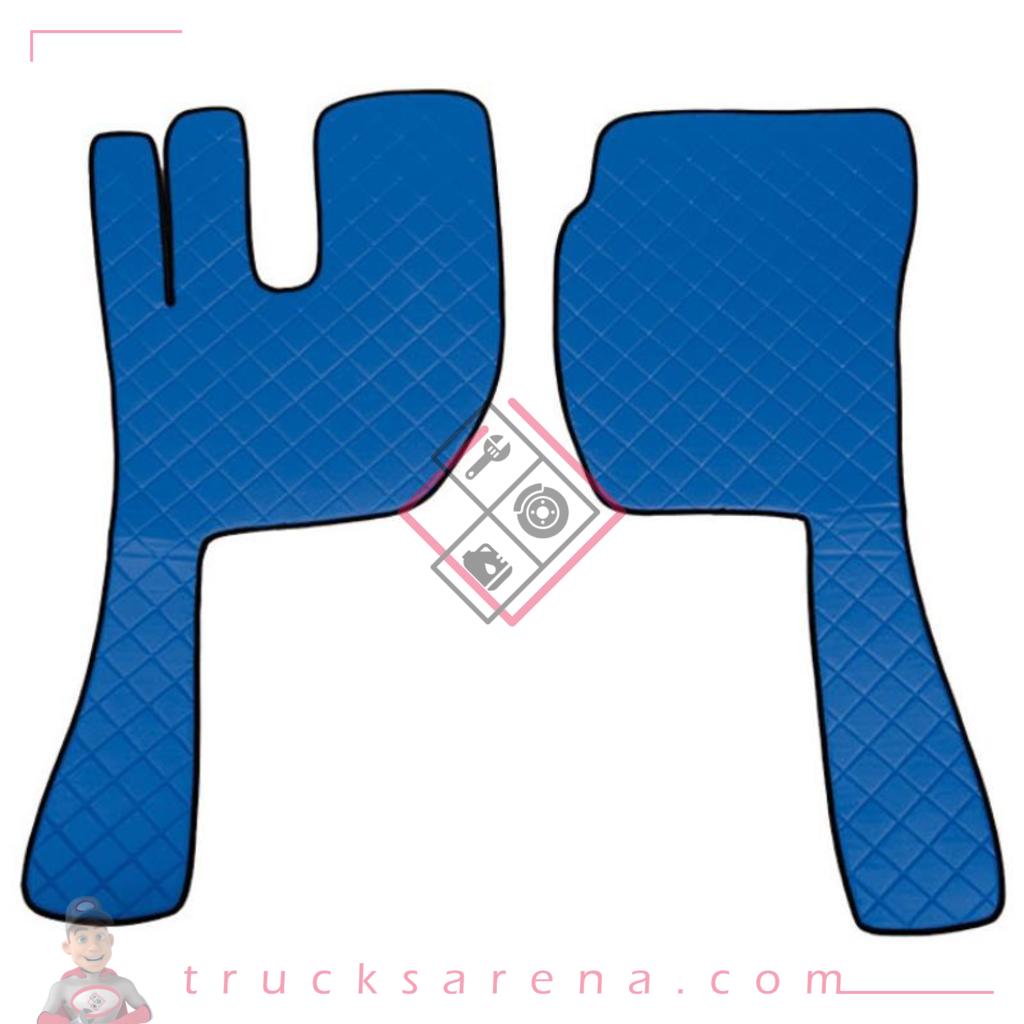 2 tapis en Skeentex - Bleu - compatible pour Volvo FH Serie 3 (09/08&gt;08/12) automatic, manual, large lever, small lever, without addit. central storage - Volvo FH Serie 3 (08/02&gt;08/08) automatic, manual, large lever, small lever, without addit. central storage - LAMPA
