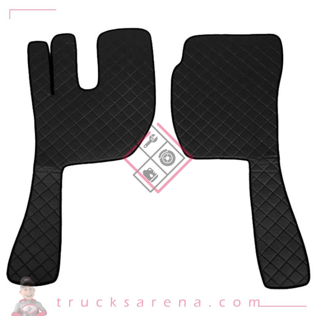 2 tapis en Skeentex - Noir - compatible pour Volvo FH Serie 3 (09/08&gt;08/12) automatic, manual, large lever, small lever, without addit. central storage - Volvo FH Serie 3 (08/02&gt;08/08) automatic, manual, large lever, small lever, without addit. central storage - LAMPA