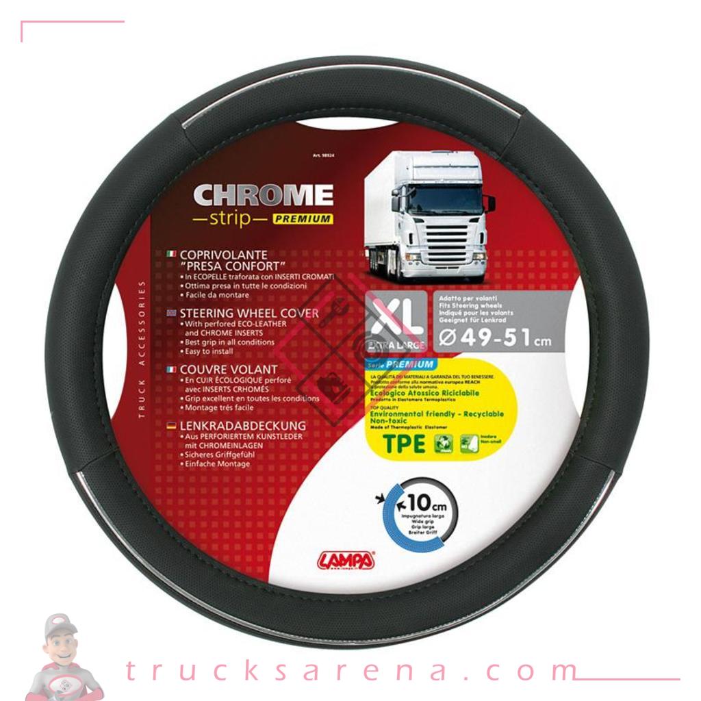 Chrome Strip, couvre-volant en Skeentex - XL - Ø 49/51 cm - LAMPA