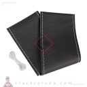 Premium Truck, couvre-volant en cuir - M - Ø 44/46 cm - Noir/argent - LAMPA