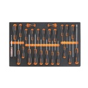 Plateau souple avec tournevis plats, cruciformes et torx M213 - BETA TOOLS