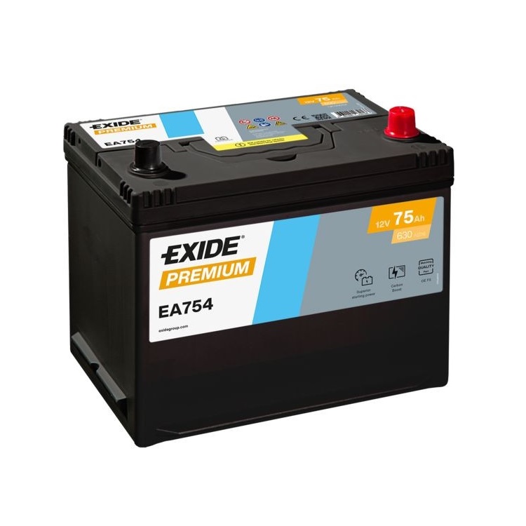 Batterie premium 12V 75AH 630A - EXIDE