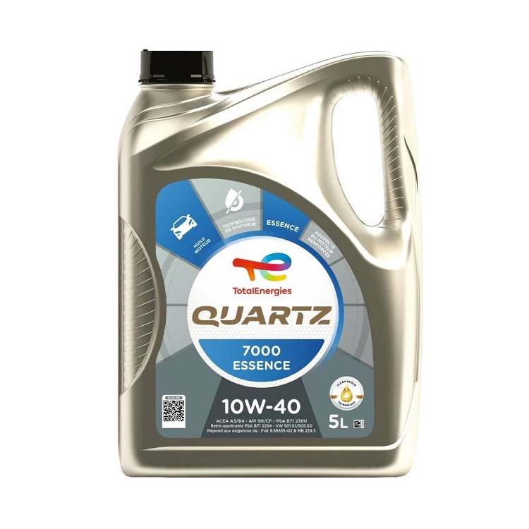 Huile moteur 10W40 QUARTZ 7000, 5 litres - TOTAL ENERGIES