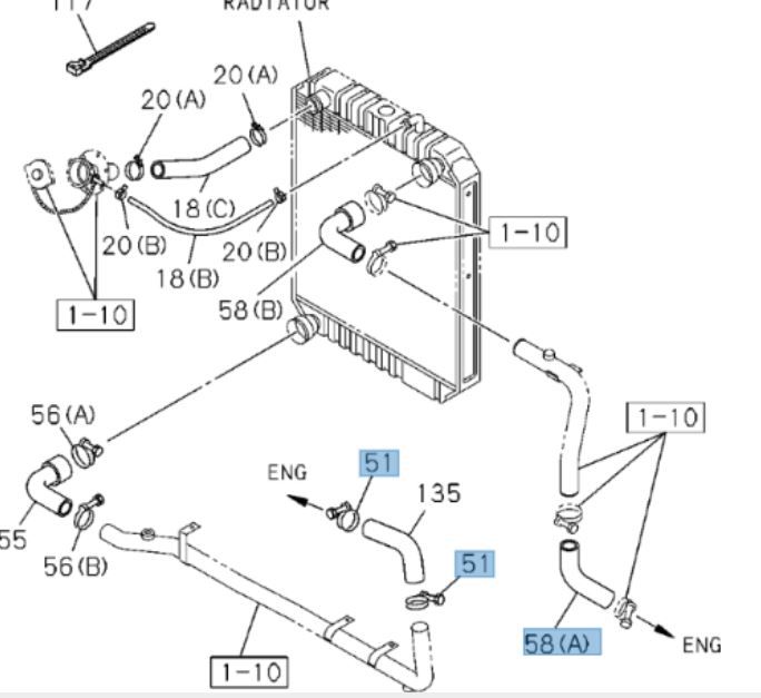 TUYAU EN CAOUTCHOUC - ISUZU PARTS