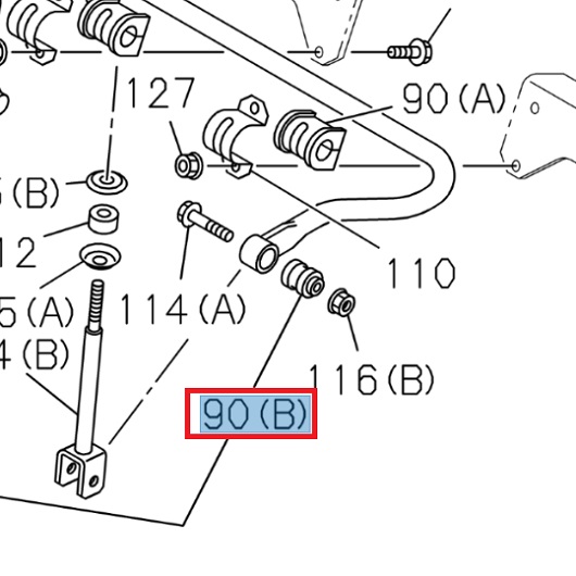 Silentbloc barre stab avant - ISUZU PARTS