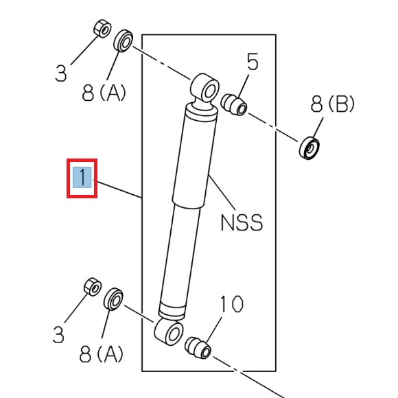 Amortisseur d'essieu arrière - ISUZU PARTS