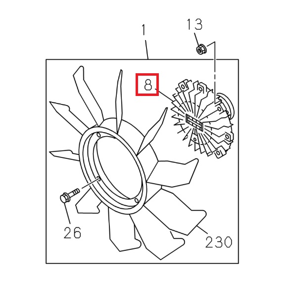 Embrayage, ventilateur moteur - ISUZU PARTS