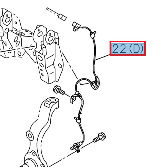 Capteur de vitesse, côté droit - ISUZU PARTS