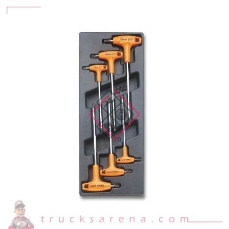 Composition clés mâles Torx plateau rigide 6 pièces T55 - BETA TOOLS