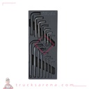 Composition clés mâles 6 pans et Torx plateau rigide 14 pièces T56 - BETA TOOLS