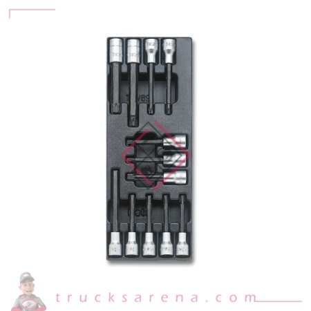 Composition douilles tournevis 1/2' plateau rigide 12 pièces T113 - BETA TOOLS