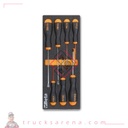 Composition tournevis plats / cruciformes plateau mousse 7 pièces M220 - BETA TOOLS