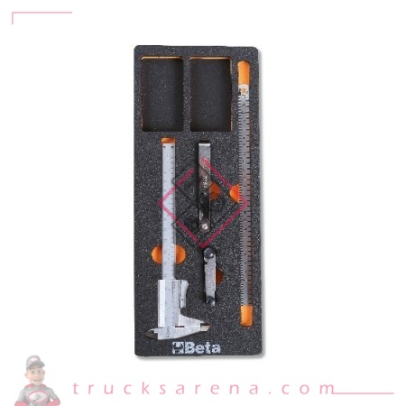 Composition outils de mesure plateau mousse 4 pièces M295 - BETA TOOLS