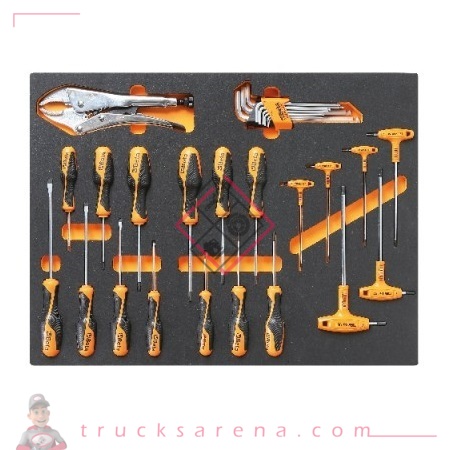 Composition tournevis et divers plateau mousse 29 pièces MB46 - BETA TOOLS