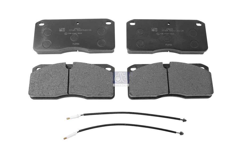 Kit de garnitures de disque de frein - DT SPARE PARTS
