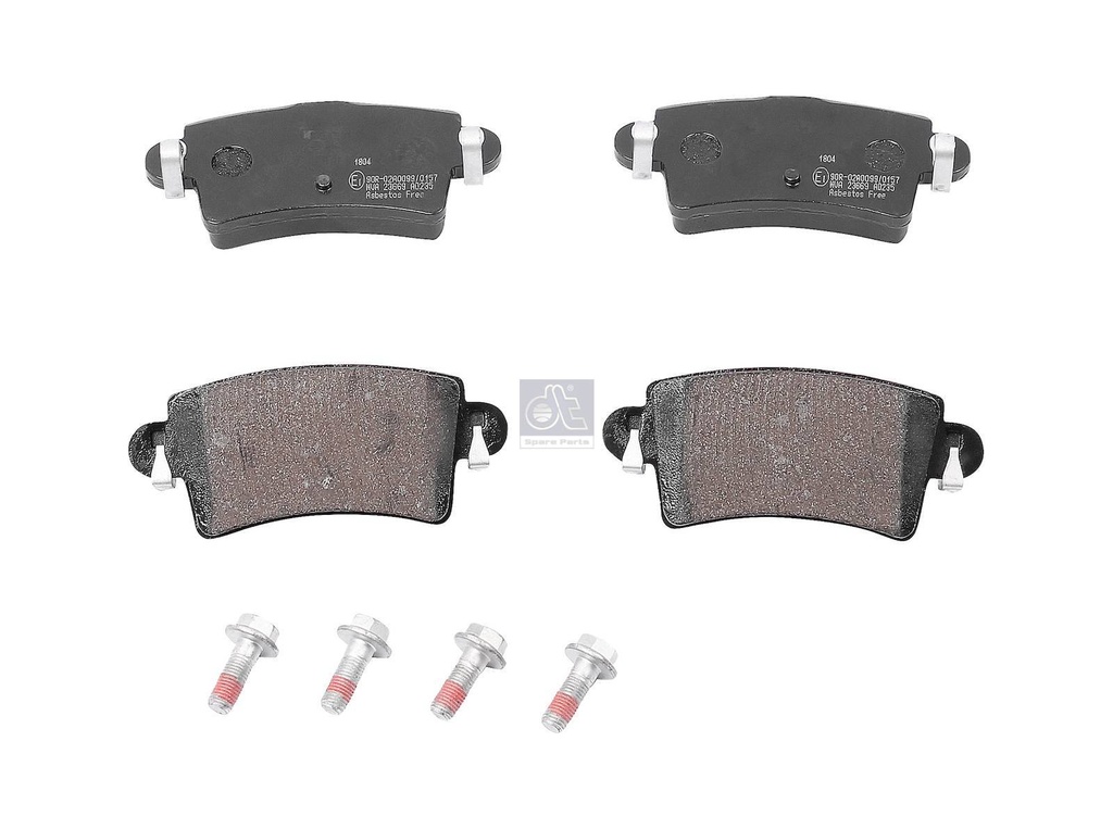 Kit de garnitures de disque de frein - DT SPARE PARTS