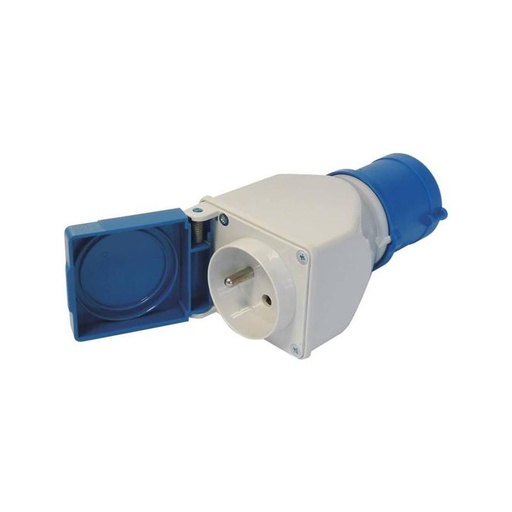 [SOD 03265] Adaptateur compact, mâle CE17 et femelle 2P+T - SODISE