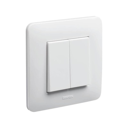 [SOD 03362] Interrupteur mural double, va et vient 10A, 250V - SODISE