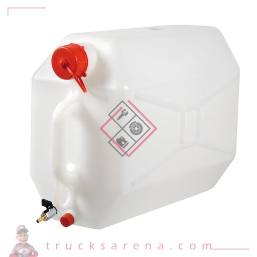 [LAM 8000692669686] Jerrican en polyéthylène avec robinet en métal - 25 L - Horizontale - LAMPA