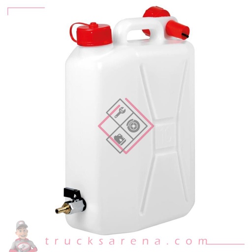 [LAM 8000692670132] Jerrican en polyéthylène avec robinet en métal - 10 L - Verticale - LAMPA