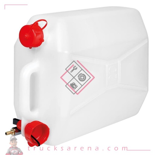 [LAM 8000692670163] Jerrican en polyéthylène avec robinet en métal - 20 L - Horizontale - LAMPA