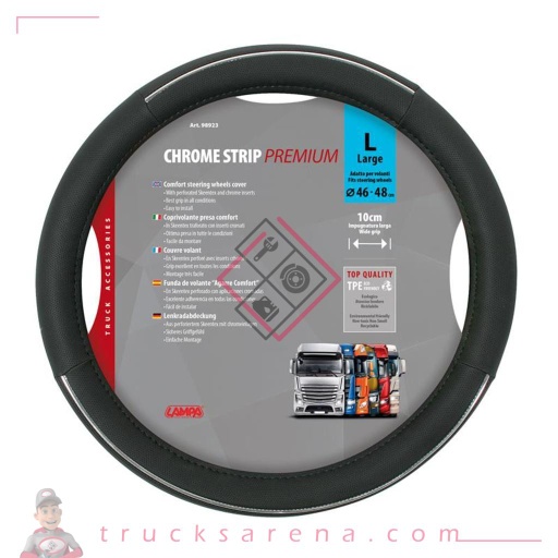 [LAM 8000692989234] Chrome Strip, couvre-volant en Skeentex - L - Ø 46/48 cm - LAMPA
