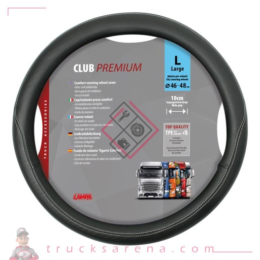 [LAM 8000692988473] Club, couvre-volant en Skeentex - L - Ø 46/48 cm - Noir - LAMPA