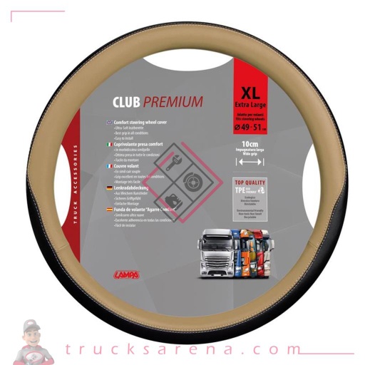 [LAM 8000692989166] Club, couvre-volant en Skeentex - XL - Ø 49/51 cm - Beige - LAMPA