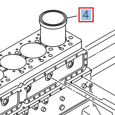 [ISU 1112612890] Chemise de cylindre, bloc moteur R6B1 - ISUZU PARTS