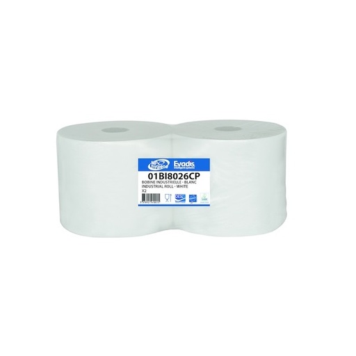 [MPH 01BI05500] Lot 2 bobines pure ouate blanche, 24,7 x 27 cm - MP-HYGIENE