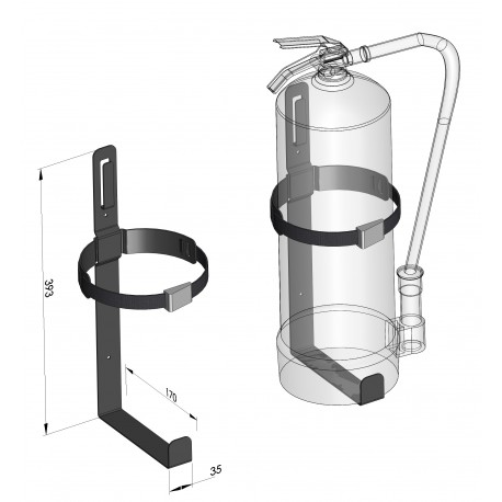 [RES I800700] Support extincteur 6 kg - RESMA