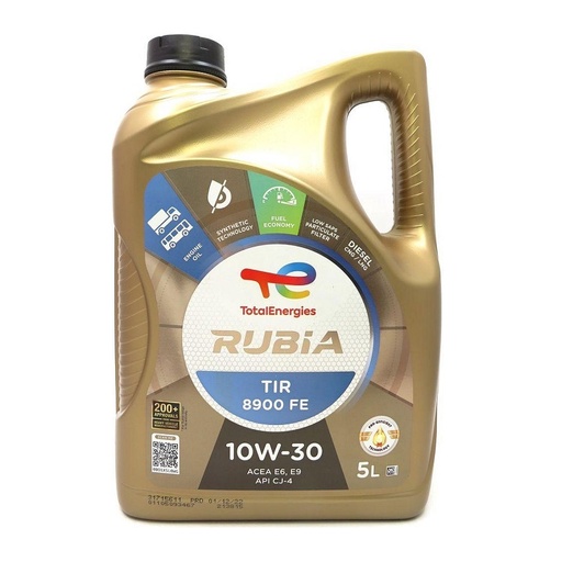 [TOT L2500002] Huile moteur 10W30 RUBIA TIR 8900FE, 5 litres - TOTAL ENERGIES