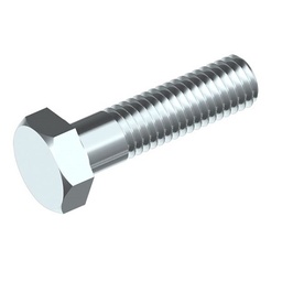 Vis à tête hexagonale DIN 931 - 8.8, acier zingué - FORCH