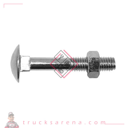[FOR 1101 8 25] Boulon TB à collet carré DIN 603 4.8, acier zingué - FORCH