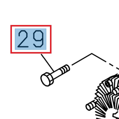 [ISU 1090701200] Vis hexagonale M8 x 20 - ISUZU PARTS