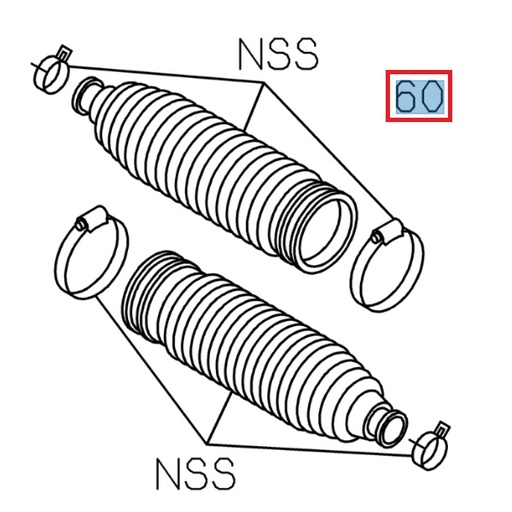 [ISU 8973571990] Kit de soufflets de direction - ISUZU PARTS