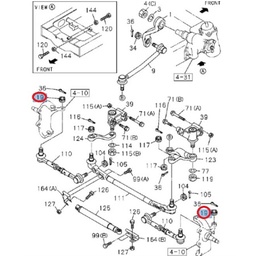 [ISU 8973878630] Ecrou bielle de commande de direction - ISUZU PARTS