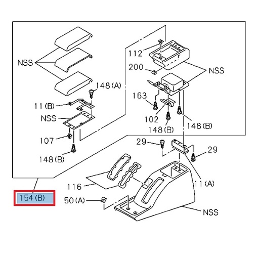 [ISU 8974049450] Ensemble trappe, accoudoir central - ISUZU PARTS