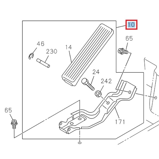 [ISU 8980067143] Pédale d'accélérateur, complète - ISUZU PARTS