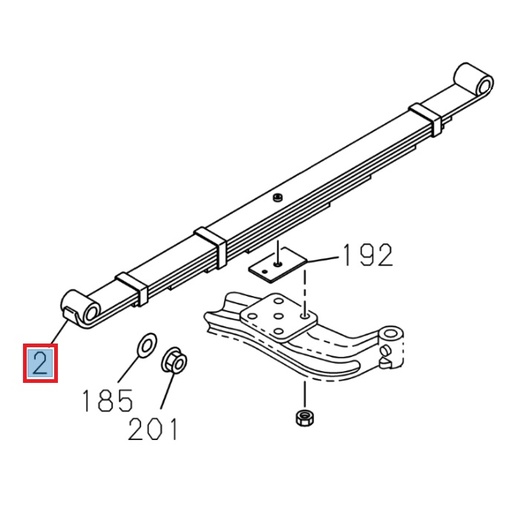 [ISU 8980799660] Ensemble lame de ressort - ISUZU PARTS
