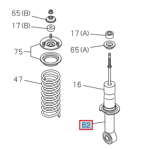 [ISU 8981522160] Amortisseur avant - ISUZU PARTS